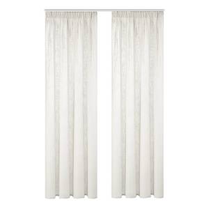 Gordijn Softy set van 2 polyester - Wol wit - 140 x 225 cm
