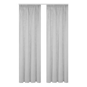 Gordijn Softy set van 2 polyester - Grijs - 140 x 225 cm
