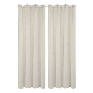 Gordijn Softy set van 2 polyester - Taupe - 140 x 160 cm