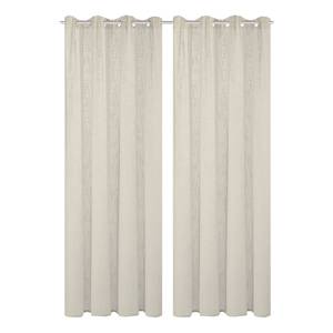 Gordijn Softy set van 2 polyester - Taupe - 140 x 245 cm