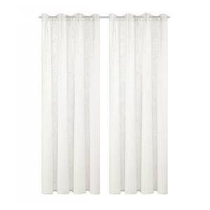 Rideaux à œillets Softy - Lot de 2 Polyester - Blanc laine - 140 x 160 cm