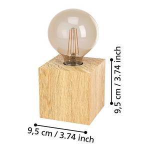 Tischleuchte Prestwick Holzwerkstoff - 1-flammig - Beige