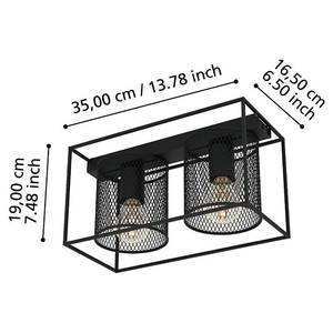 Deckenleuchte Catterick Stahl - 2-flammig - Flammenanzahl: 2