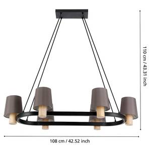 Luminaires suspendus EDALE Noir - Marron - Bois manufacturé - Métal - 510 x 110 x 108 cm