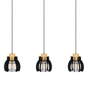 Luminaires suspendus STILLINGTON 1 Noir - Marron - Bois manufacturé - Métal - 180 x 110 x 88 cm