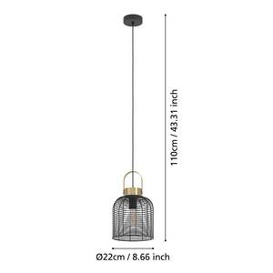 Pendelleuchte Roundham Stahl - 1-flammig - Durchmesser: 22 cm