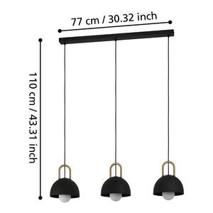 Pendelleuchte Calmanera Stahl - 3-flammig - Schwarz - Flammenanzahl: 3