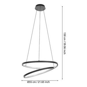 Pendellleuchte Rutoale Stahl / Aluminium / Polycarbonat - 1-flammig