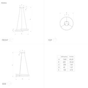 Pendelleuchte Andabaia-Z Stahl / Aluminium / Polycarbonat - 1-flammig