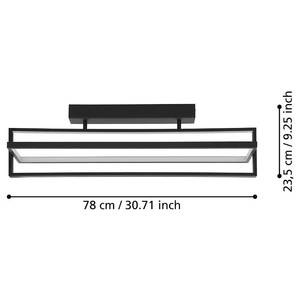 Deckenleuchte Siberia Stahl / Polycarbonat - 1-flammig - 78 x 16 cm