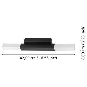 Deckenleuchte Alcudia Stahl / Aluminium / Polycarbonat - 2-flammig - Schwarz