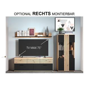 Set di 3 mobili Solea VE Effetto rovere - Nero / Beige