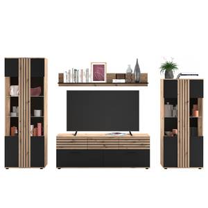 Set di 4 mobili Solea VA Effetto rovere - Nero / Beige