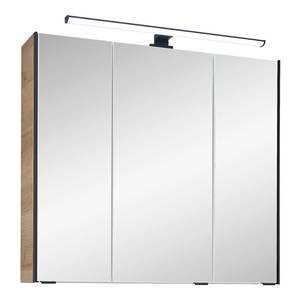 Spiegelkast Quickset 392 coating van melaminehars - Riviera eikenhouten look - Breedte: 75 cm