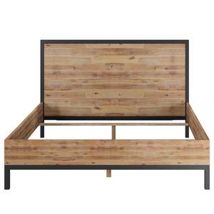 Houten bed California massief acaciahout/ijzer - bruin - 180 x 200cm