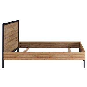 Houten bed California massief acaciahout/ijzer - bruin - 180 x 200cm