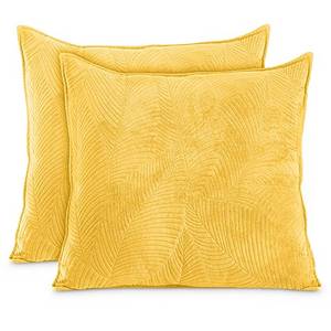 Kissenhülle Alsha 2er-Set Samt - Gold - 45 x 45 cm