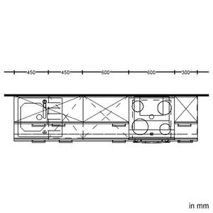 Küchenzeile Low-Line Easytouch Kombi C Dunkelgrün - Breite: 240 cm - Ausrichtung rechts - Mit Elektrogeräten