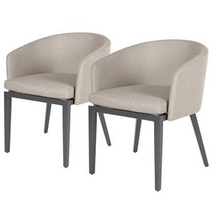 Chaises capitonnées Gleamy - Lot de 2 Beige