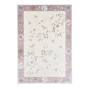 Kurzflorteppich Cherina Viskose - Beige / Rosa - 80 x 150 cm