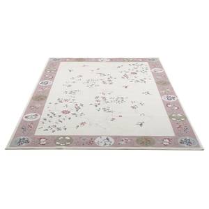 Tappeto a pelo corto Cherina Viscosa - Beige / Rosa - 50 x 80 cm