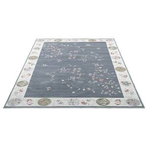 Tapis Cherina Viscose - Bleu / Gris clair - 50 x 80 cm