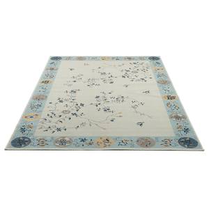 Tappeto a pelo corto Cherina Viscosa / Beige - Blu chiaro / 80 x 150 cm - Blu / Grigio chiar - 80 x 150 cm