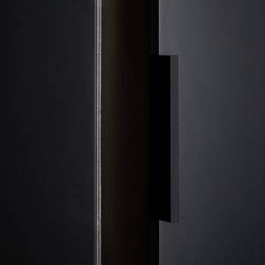 Drehtürenschrank Ricco Rauchglas - Schwarz - Breite: 240 cm