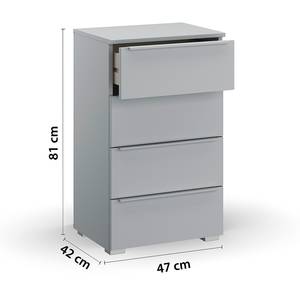 Comò Monostar Seta griggio - Larghezza: 47 cm