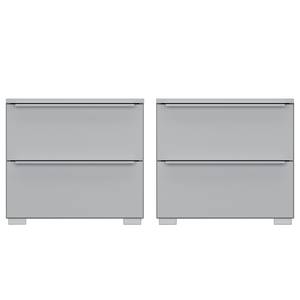 Table de chevet Monostar Gris soie - Hauteur : 43 cm - Lot de 2