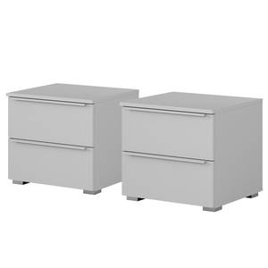 Table de chevet Monostar Gris soie - Hauteur : 43 cm - Lot de 2