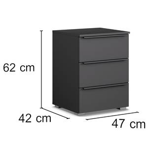 Table de chevet Monostar Gris métallisé - Hauteur : 62 cm - 1 set