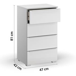 Buffet Monostar à vitre Blanc alpin - Largeur : 47 cm