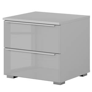 Table de chevet Monostar à vitre Gris soie - Hauteur : 43 cm - 1 set