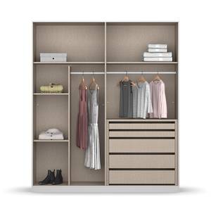 Armoire à portes battantes Monostar Blanc alpin - Largeur : 181 cm - Premium