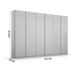 Draaideurkast Monostar met glas Zijdegrijs - Breedte: 271 cm - Premium