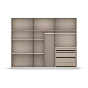 Drehtürenschrank Monostar Seidengrau - Breite: 271 cm - Basic