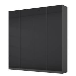 Drehtürenschrank Monostar mit Glas Graumetallic - Breite: 181 cm - Premium