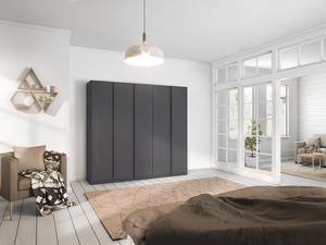 Armoire à portes battantes Monostar Gris métallisé - Largeur : 226 cm - Basic