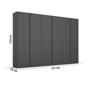 Armoire à portes battantes Monostar Gris métallisé - Largeur : 271 cm - Basic