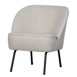 Fauteuil Vogue staal/fluweel - Wol wit