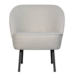 Fauteuil Vogue staal/fluweel - Wol wit