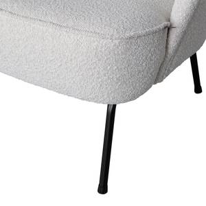 Fauteuil Vogue staal/fluweel - Wol wit