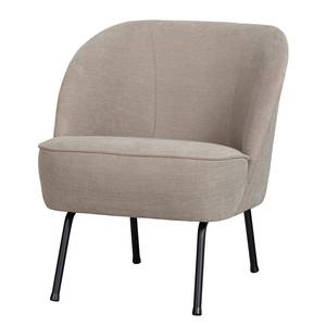 Fauteuil Vogue Acier / Velours - Sable