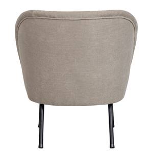 Fauteuil Vogue Acier / Velours - Sable