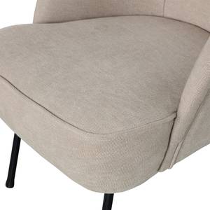 Fauteuil Vogue staal/fluweel - Aardekleurig