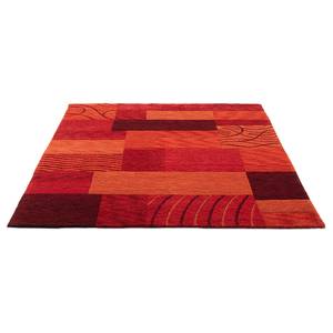 Tapis en laine Domas Laine vierge / Rouge / 60 x 90 cm - Rouge - 60 x 90 cm