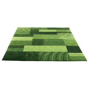 Wollen vloerkleed Domas scheerwol - groen- 300 x 400 cm - Groen - 300 x 400 cm