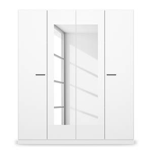 Armoire à portes battantes Florenz Blanc alpin - Largeur : 181 cm - Avec portes miroir