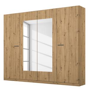 Draaideurkast Florenz Eikenhoutlook Artisan - Breedte: 226 cm - Met spiegeldeuren